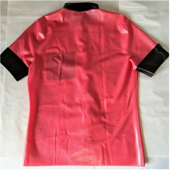 Libidex Armstrong Button Shirt Sz M in Metallic Fuschia w/Black - Picture 2 of 3